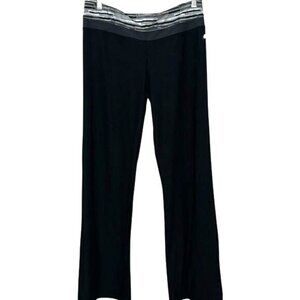 Marika Tek Black & Gray Yoga Pants Size L